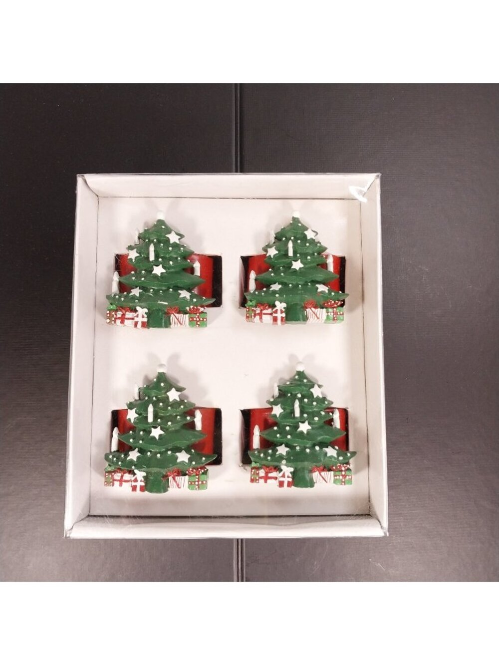 Set of 4 Waechtersbach Accessories Christmas Tree Napkin Rings JP Imports -COND.